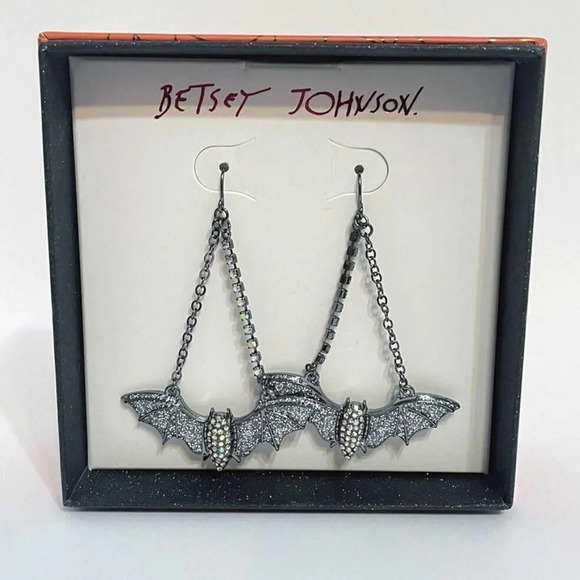 Betsey Johnson Jewelry - Betsey Johnson Bat Halloween Drop Earrings 🦇​​​​